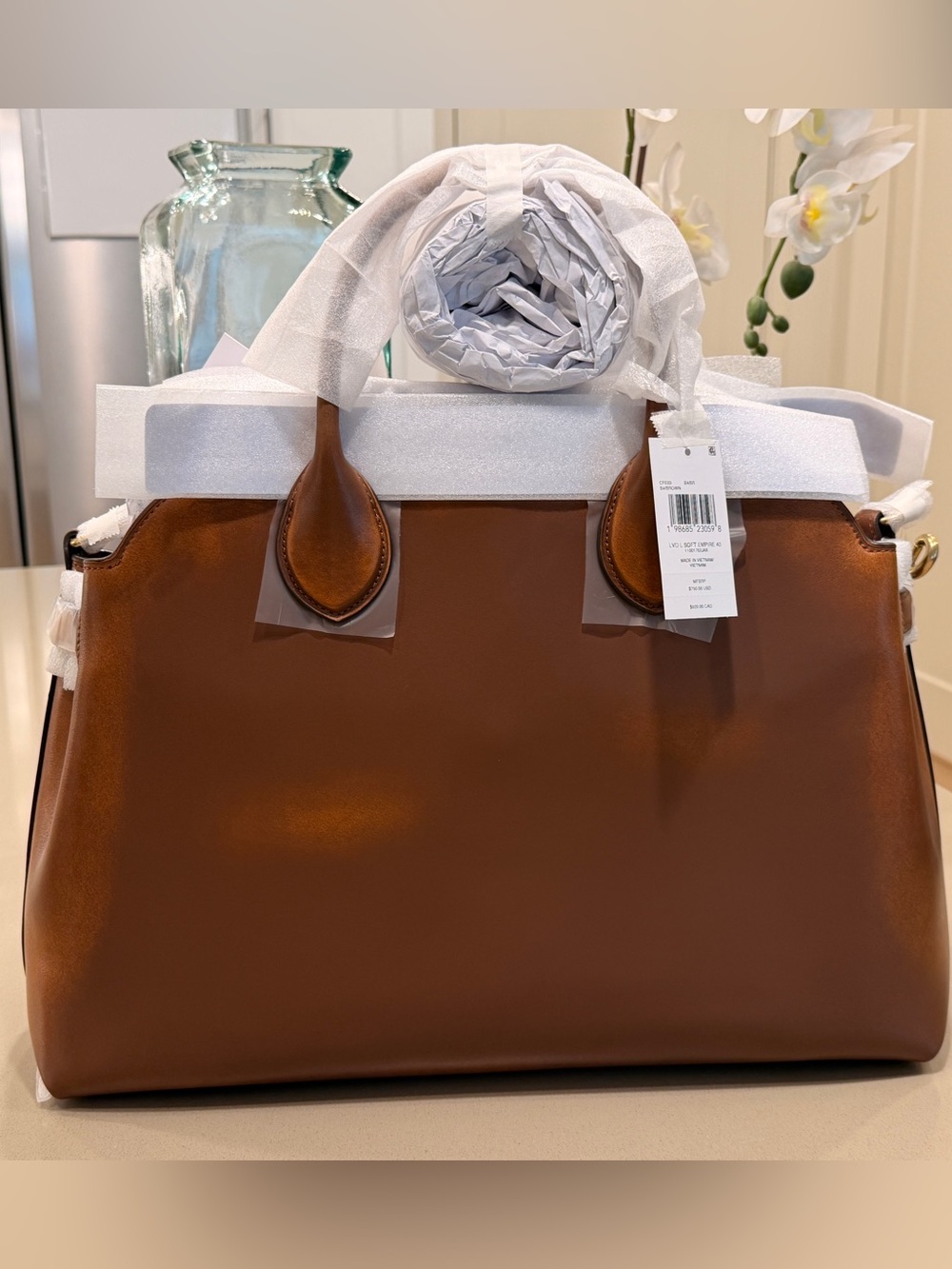 Coach Empire 40 Caryall in NEW Brown Loved Leather NWT - Picture 2 of 5